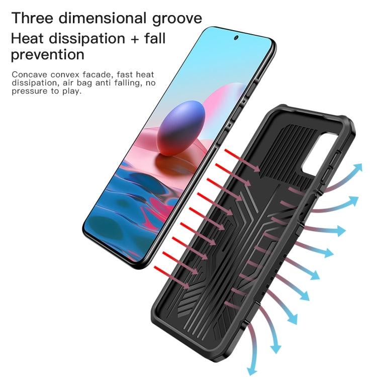 For Xiaomi Redmi Note 10 / 10S Armor Warrior Shockproof PC + TPU Protective Case(Blue) - Xiaomi Cases by PMC TechLife | Online Shopping South Africa | PMC TechLife