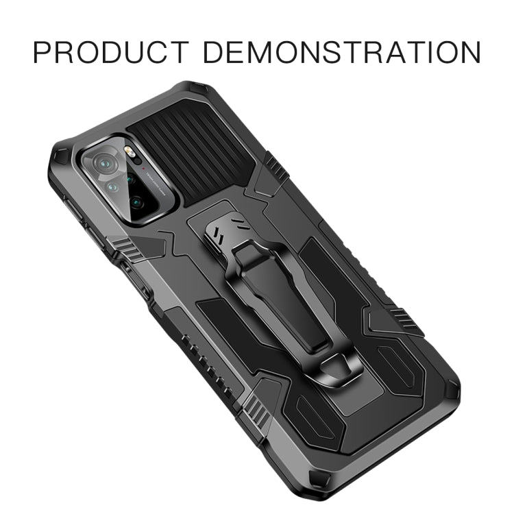 For Xiaomi Redmi Note 10 / 10S Armor Warrior Shockproof PC + TPU Protective Case(Blue) - Xiaomi Cases by PMC TechLife | Online Shopping South Africa | PMC TechLife