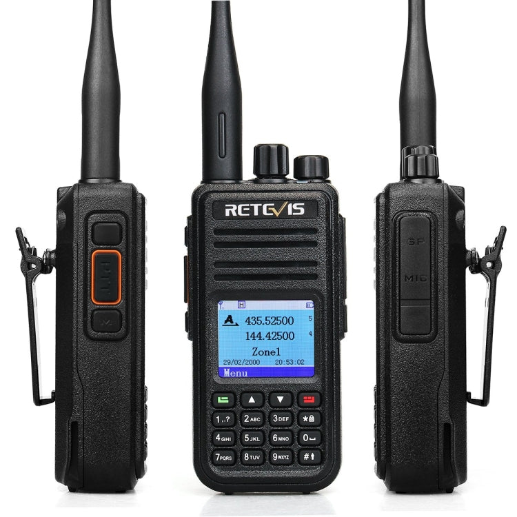 RETEVIS RT3S 136-174MHz + 400-480MHz 3000CH Handheld DMR Digital Two Way Radio Walkie Talkie, GPS Version - Handheld Walkie Talkie by RETEVIS | Online Shopping South Africa | PMC Jewellery | Buy Now Pay Later Mobicred