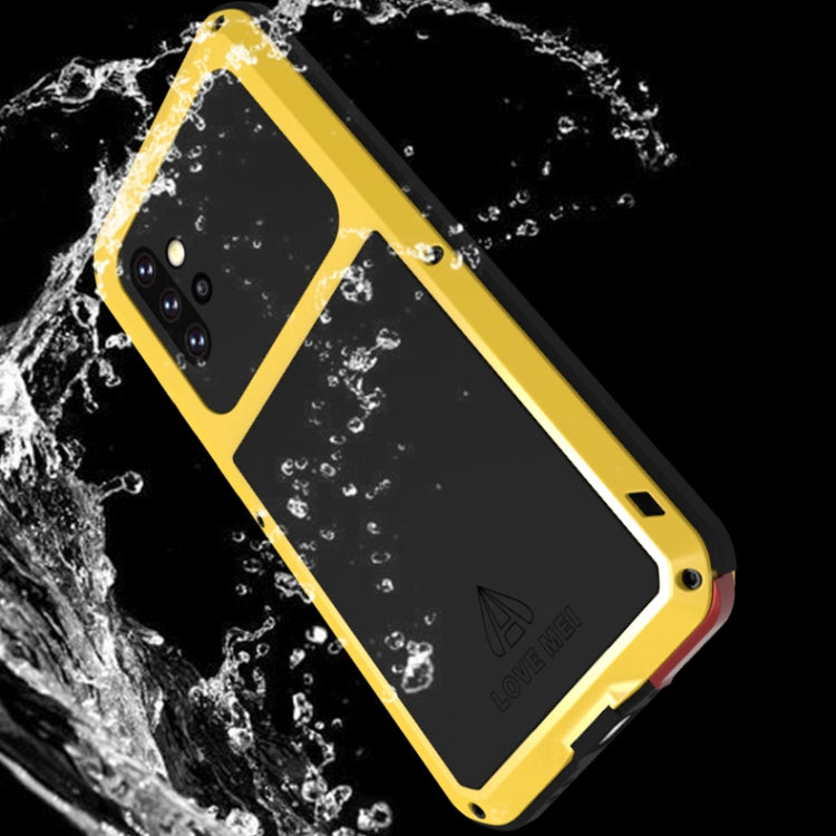 For Samsung Galaxy A72 5G / 4G LOVE MEI Metal Shockproof Waterproof Dustproof Protective Case with Glass(Silver) - Galaxy Phone Cases by LOVE MEI | Online Shopping South Africa | PMC Jewellery | Buy Now Pay Later Mobicred