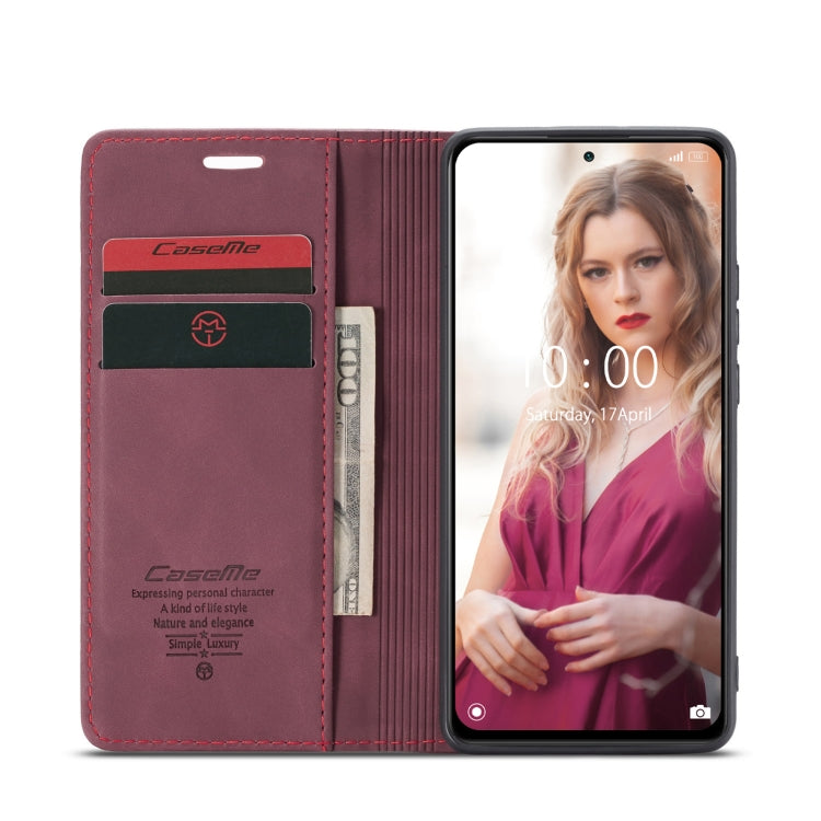 For Xiaomi Redmi Note 10 Pro 4G / Note 10 Pro Max CaseMe 013 Multifunctional Horizontal Flip Leather Case with Holder & Card Slot & Wallet(Wine Red) - Note 10 Pro Cases by CaseMe | Online Shopping South Africa | PMC Jewellery