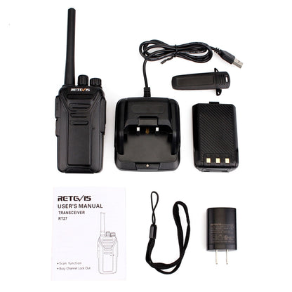 RETEVIS RT27 2W US Frequency 462.5500MHz-467.7125MHz 22CHS FRS Two Way Radio Handheld Walkie Talkie, US Plug(Black) - Handheld Walkie Talkie by RETEVIS | Online Shopping South Africa | PMC Jewellery | Buy Now Pay Later Mobicred