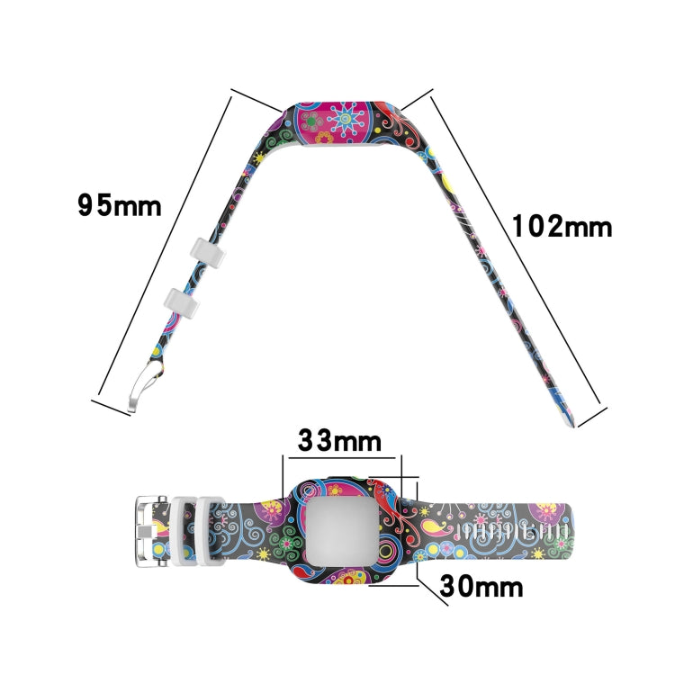 Compatible with Garmin Vivofit JR3 Silicone Printing Watch Band(Leopard) - Watch Bands by PMC TechLife | Online Shopping South Africa | PMC TechLife | Buy Now Pay Later Mobicred