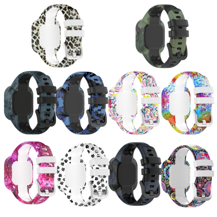 Compatible with Garmin Vivofit JR3 Silicone Printing Watch Band(Leopard) - Watch Bands by PMC TechLife | Online Shopping South Africa | PMC TechLife | Buy Now Pay Later Mobicred