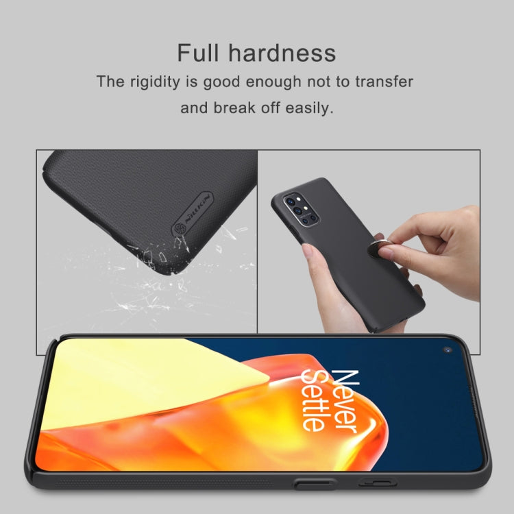 For OnePlus 9R NILLKIN Frosted Concave-convex Texture PC Protective Case(Black) - OnePlus Cases by NILLKIN | Online Shopping South Africa | PMC Jewellery