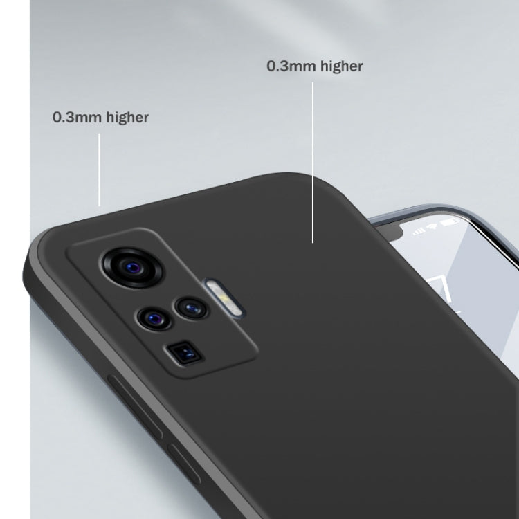 For vivo X50 Pro Solid Color Imitation Liquid Silicone Straight Edge Dropproof Full Coverage Protective Case(Red) - free shipping - PMC TechLife - Order now!