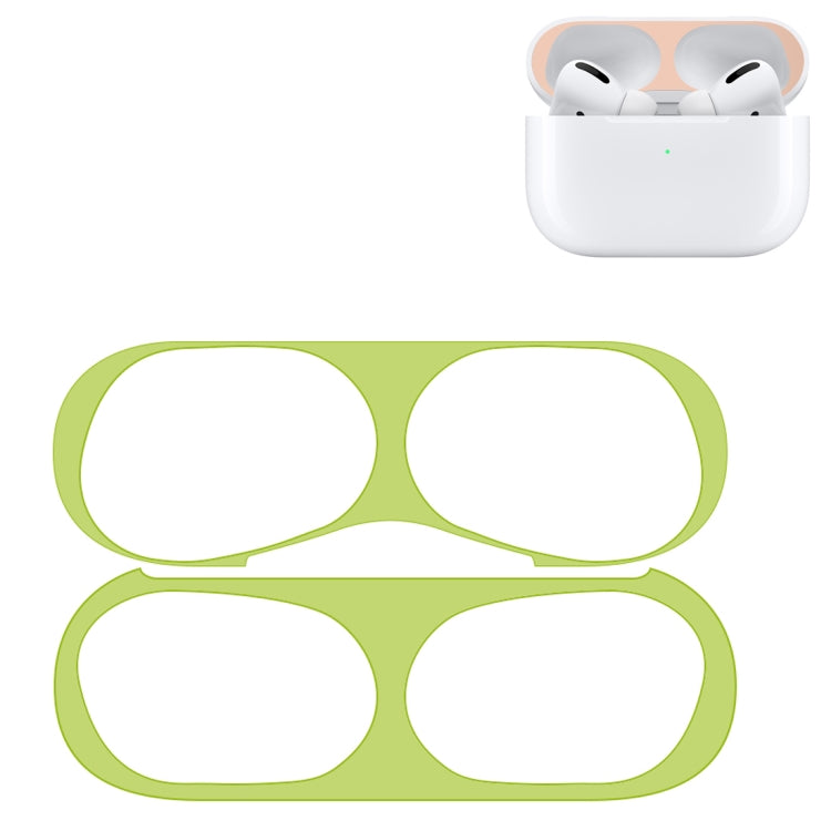 For Apple AirPods Pro Wireless Earphone Protective Case Metal Protective Sticker(Green) - Protective Sticker by PMC TechLife | Online Shopping South Africa | PMC TechLife