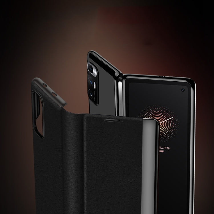 For Xiaomi Mi Mix Fold Matte First Layer Cowhide Folding Leather Case(Yellow) - Xiaomi Cases by PMC TechLife | Online Shopping South Africa | PMC TechLife