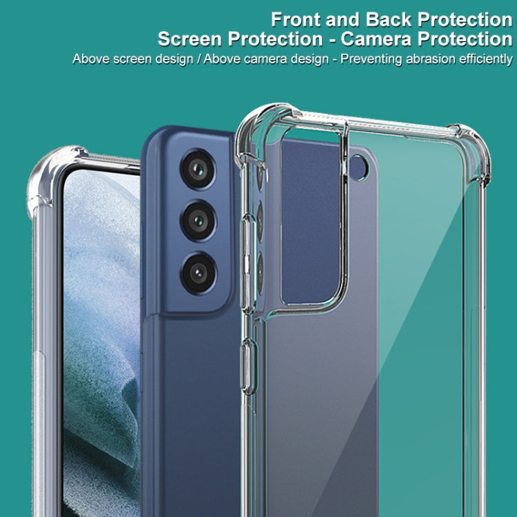 For Samsung Galaxy S21 FE 5G IMAK All-inclusive Shockproof Airbag TPU Case with Screen Protector(Transparent) - Galaxy Phone Cases by imak | Online Shopping South Africa | PMC Jewellery | Buy Now Pay Later Mobicred