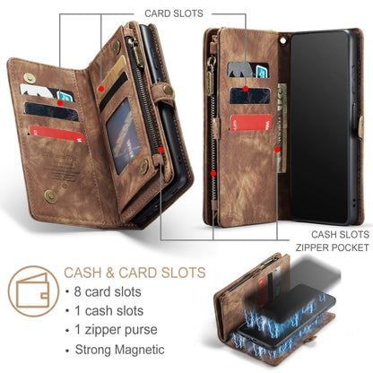 For Samsung Galaxy A12 CaseMe Detachable Multifunctional Horizontal Flip Leather Case, with Card Slot & Holder & Zipper Wallet & Photo Frame(Brown) - Galaxy Phone Cases by CaseMe | Online Shopping South Africa | PMC Jewellery | Buy Now Pay Later Mobicred