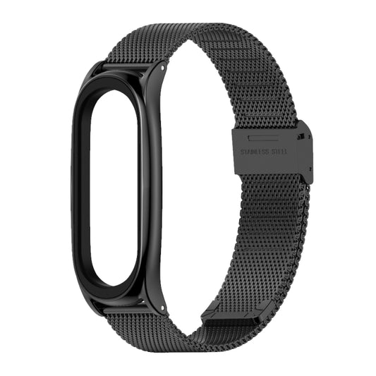 For Xiaomi Mi Band 6 / 5 / 4 / 3 Mijobs Milan Buckle Plus Stainless Steel Watch Band(Black) - Watch Bands by MIJOBS | Online Shopping South Africa | PMC Jewellery | Buy Now Pay Later Mobicred