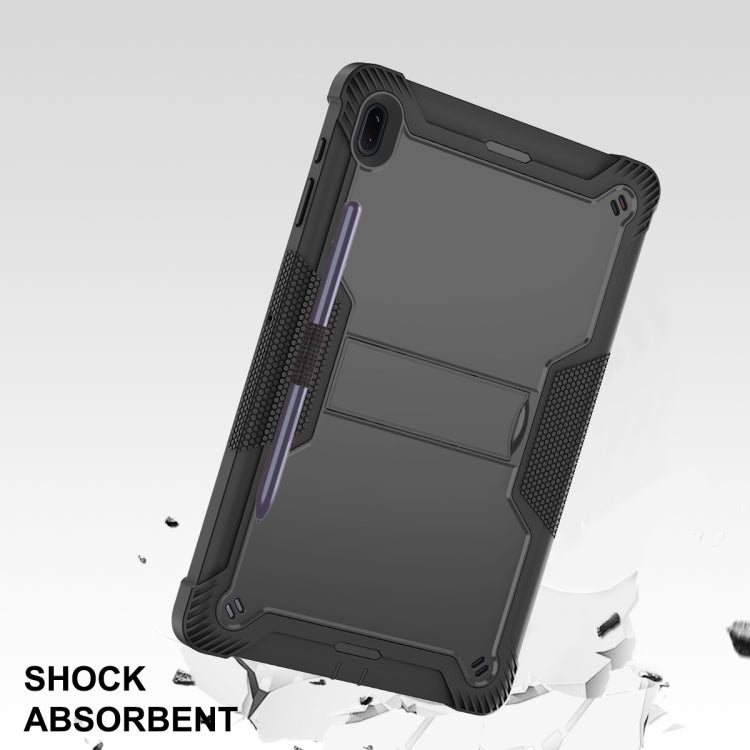 For Samsung Galaxy Tab S7 FE Silicone + PC Shockproof Protective Case with Holder(Black) - free shipping - PMC TechLife - Order now!