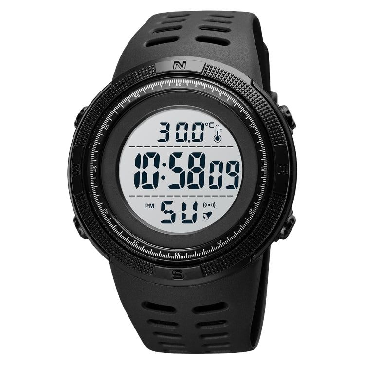 SKMEI 1681 Multifunctional LED Digital Display Luminous Electronic Watch, Support Body / Ambient Temperature Measurement(Black White) - LED Digital Watches by SKMEI | Online Shopping South Africa | PMC Jewellery | Buy Now Pay Later Mobicred