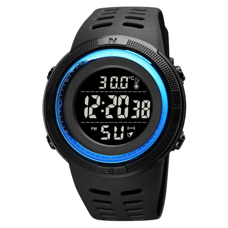 SKMEI 1681 Multifunctional LED Digital Display Luminous Electronic Watch, Support Body / Ambient Temperature Measurement(Blue Black) - LED Digital Watches by SKMEI | Online Shopping South Africa | PMC Jewellery | Buy Now Pay Later Mobicred