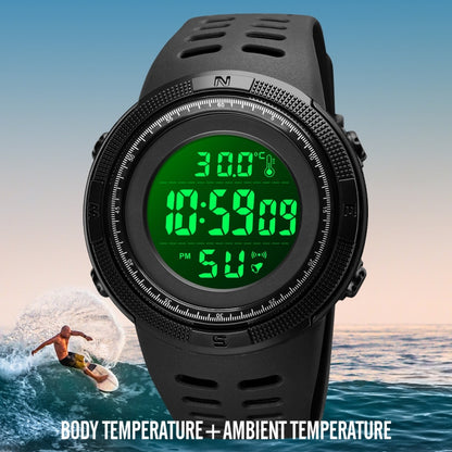 SKMEI 1681 Multifunctional LED Digital Display Luminous Electronic Watch, Support Body / Ambient Temperature Measurement(Black) - LED Digital Watches by SKMEI | Online Shopping South Africa | PMC Jewellery | Buy Now Pay Later Mobicred