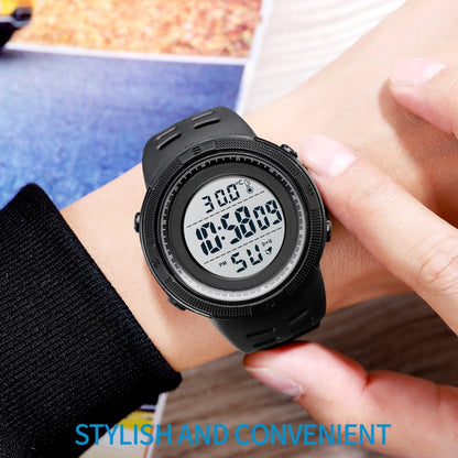 SKMEI 1681 Multifunctional LED Digital Display Luminous Electronic Watch, Support Body / Ambient Temperature Measurement(Blue Black) - LED Digital Watches by SKMEI | Online Shopping South Africa | PMC Jewellery | Buy Now Pay Later Mobicred