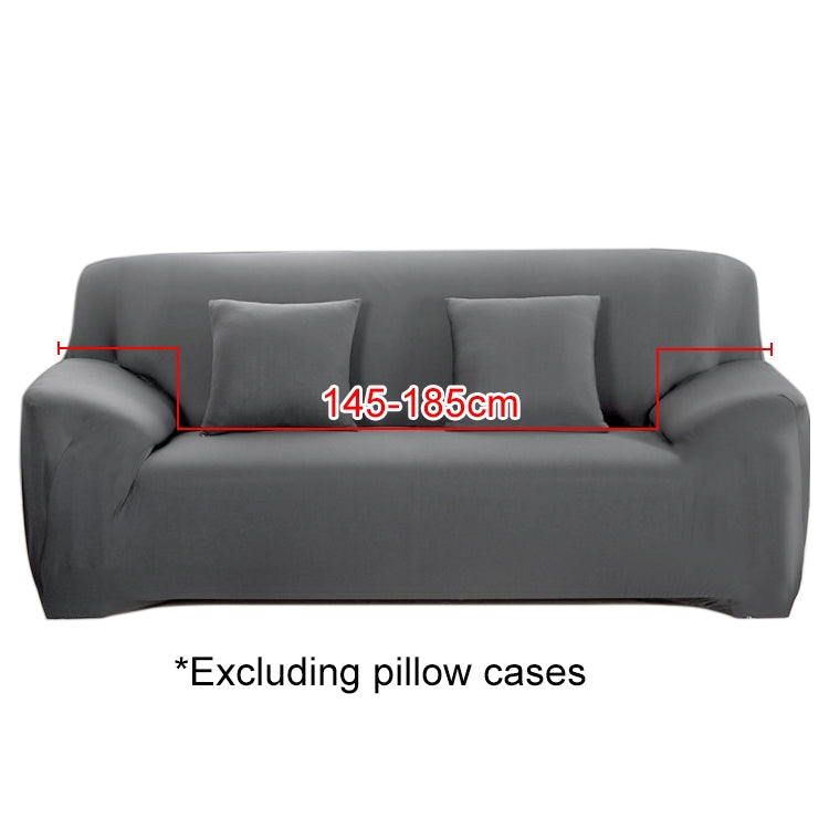 145-185cm Four Seasons Solid Color Elastic Full Coverage Non-slip Sofa Cover(Grey) - free shipping - PMC TechLife - Order now!