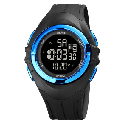 SKMEI 1790 Triplicate Round LED Dual Time Digital Display Luminous Electronic Watch for Men(Blue Black) - LED Digital Watches by SKMEI | Online Shopping South Africa | PMC Jewellery | Buy Now Pay Later Mobicred