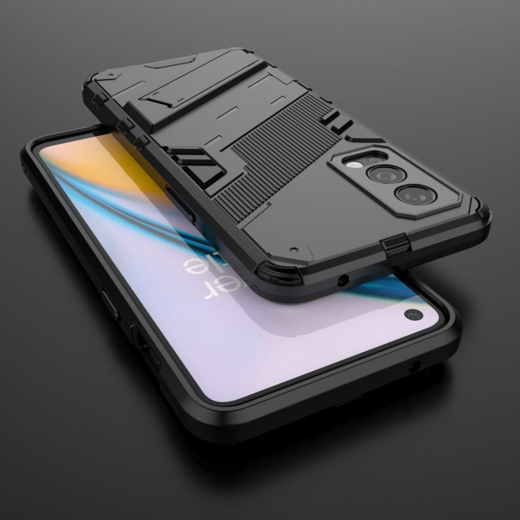 For OnePlus Nord 2 5G Punk Armor 2 in 1 PC + TPU Shockproof Case with Invisible Holder(Black) - OnePlus Cases by PMC TechLife | Online Shopping South Africa | PMC TechLife | Buy Now Pay Later Mobicred