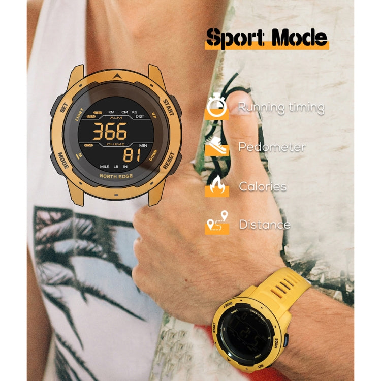 NORTH EDGE Mars Men Luminous Digital Waterproof Smart Sports Watch, Support Alarm Clock & Countdown & Sports Mode(Black) - Sport Watches by NORTH EDGE | Online Shopping South Africa | PMC Jewellery | Buy Now Pay Later Mobicred