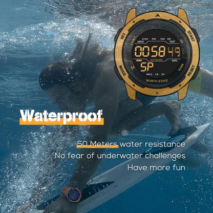 NORTH EDGE Mars Men Luminous Digital Waterproof Smart Sports Watch, Support Alarm Clock & Countdown & Sports Mode(Black) - Sport Watches by NORTH EDGE | Online Shopping South Africa | PMC Jewellery | Buy Now Pay Later Mobicred