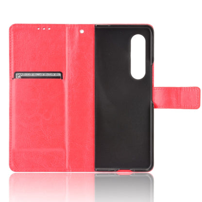 For Samsung Galaxy Z Fold3 5G Crazy Horse Texture Horizontal Flip Leather Case with Holder & Card Slots & Lanyard(Red) - Galaxy Phone Cases by GKK | Online Shopping South Africa | PMC Jewellery | Buy Now Pay Later Mobicred