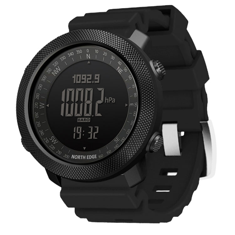 NORTH EDGE Multi-function Waterproof Outdoor Sports Electronic Smart Watch, Support Humidity Measurement / Weather Forecast / Speed Measurement, Style:Silicone Strap(Black) - Silicone Strap Watches by NORTH EDGE | Online Shopping South Africa | PMC Jewellery | Buy Now Pay Later Mobicred