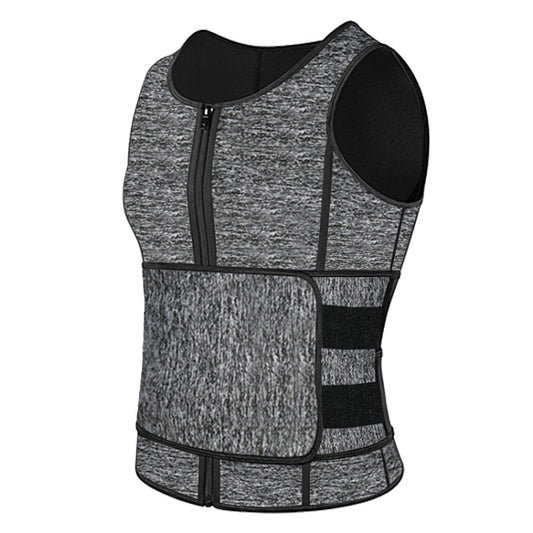 Neoprene Men Sport Body Shapers Vest Waist Body Shaping Corset, Size:XXL(Grey) -  by PMC Jewellery | Online Shopping South Africa | PMC Jewellery