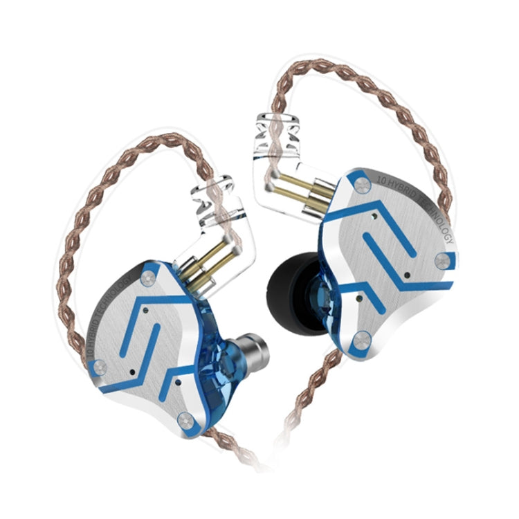 KZ ZS10 Pro 10-unit Ring Iron Gaming In-ear Wired Earphone, Standard Version(Streamer Blue) - In Ear Wired Earphone by KZ | Online Shopping South Africa | PMC Jewellery | Buy Now Pay Later Mobicred