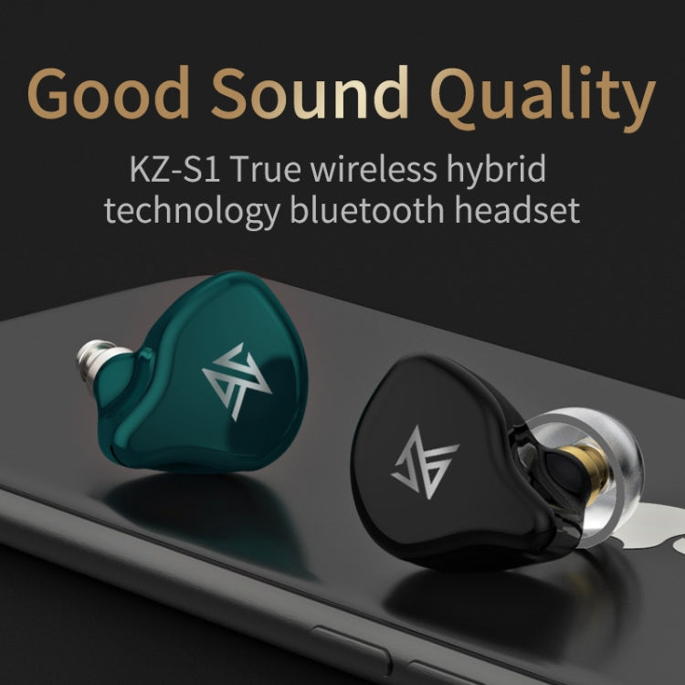 KZ S1 1DD+1BA Hybrid Technology Wireless Bluetooth 5.0 Stereo In-ear Sports Earphone with Microphone(Grey) - Bluetooth Earphone by KZ | Online Shopping South Africa | PMC Jewellery | Buy Now Pay Later Mobicred