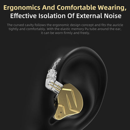 KZ ZSN Pro X Ring Iron Hybrid Drive Metal In-ear Wired Earphone, Standard Version(Gold) - In Ear Wired Earphone by KZ | Online Shopping South Africa | PMC Jewellery | Buy Now Pay Later Mobicred