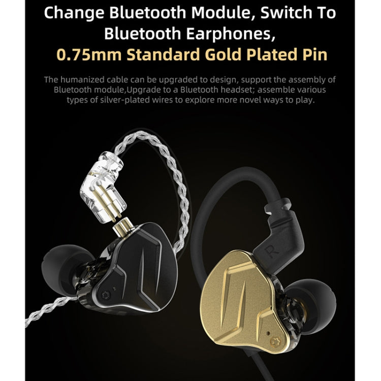 KZ ZSN Pro X Ring Iron Hybrid Drive Metal In-ear Wired Earphone, Standard Version(Gold) - In Ear Wired Earphone by KZ | Online Shopping South Africa | PMC Jewellery | Buy Now Pay Later Mobicred