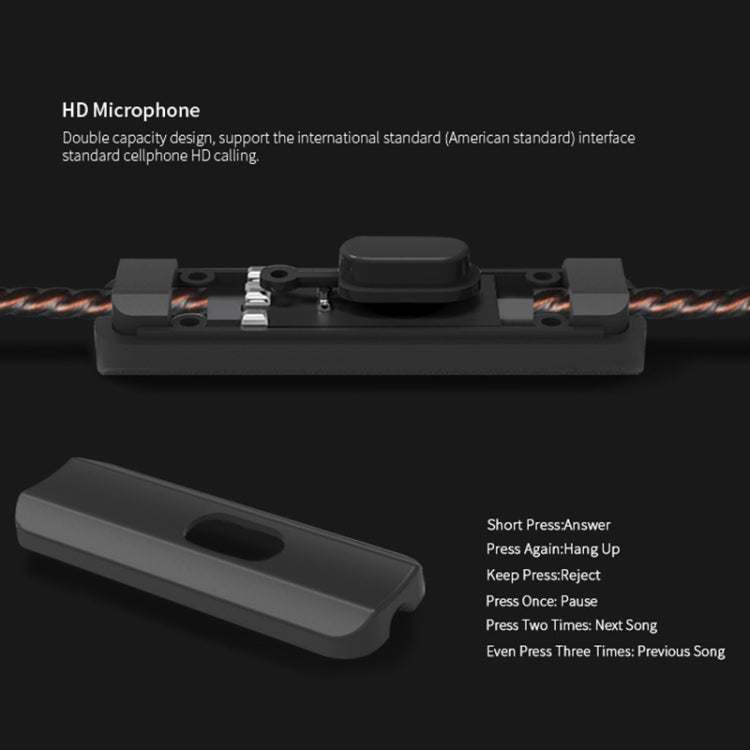 KZ ZSR 6-unit Ring Iron In-ear Wired Earphone, Mic Version(Black) - free shipping - PMC TechLife - Order now!