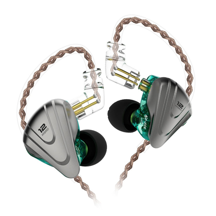 KZ ZSX 12-unit Ring Iron Metal Gaming In-ear Wired Earphone, Standard Version(Cyan) - In Ear Wired Earphone by KZ | Online Shopping South Africa | PMC Jewellery | Buy Now Pay Later Mobicred