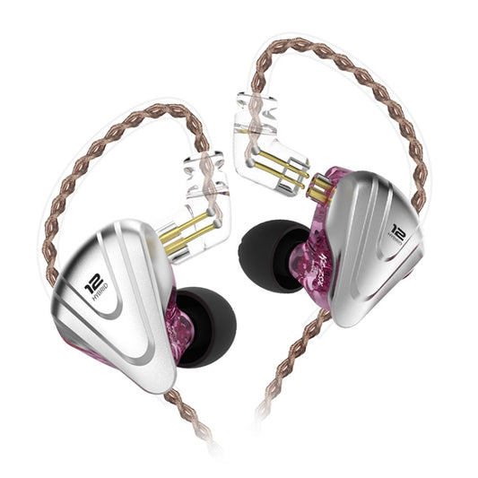 KZ ZSX 12-unit Ring Iron Metal Gaming In-ear Wired Earphone, Standard Version(Purple) - In Ear Wired Earphone by KZ | Online Shopping South Africa | PMC Jewellery | Buy Now Pay Later Mobicred