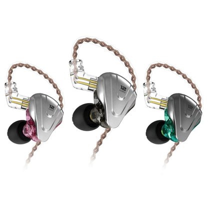 KZ ZSX 12-unit Ring Iron Metal Gaming In-ear Wired Earphone, Mic Version(Purple) - In Ear Wired Earphone by KZ | Online Shopping South Africa | PMC Jewellery | Buy Now Pay Later Mobicred