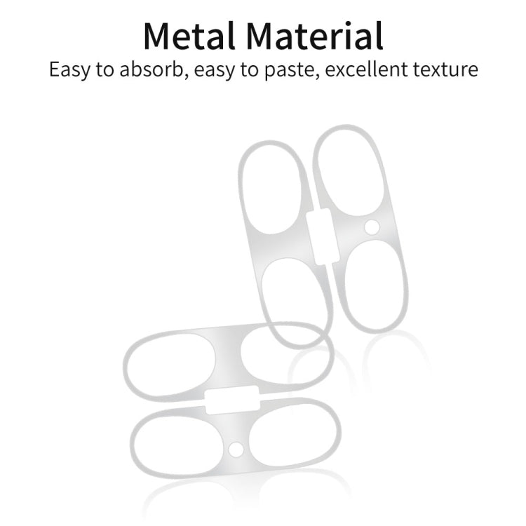 For Beats Studio Buds Wireless Bluetooth Earphone Magic Sound Metal Protective Sticker(Silver) - Protective Sticker by PMC TechLife | Online Shopping South Africa | PMC TechLife