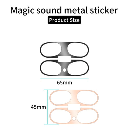 For Beats Studio Buds Wireless Bluetooth Earphone Magic Sound Metal Protective Sticker(Gold) - Protective Sticker by PMC Jewellery | Online Shopping South Africa | PMC Jewellery