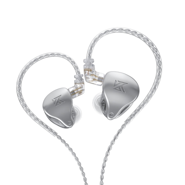 KZ AST 24-unit Balance Armature Monitor HiFi In-Ear Wired Earphone No Mic(Silver) - In Ear Wired Earphone by KZ | Online Shopping South Africa | PMC Jewellery | Buy Now Pay Later Mobicred