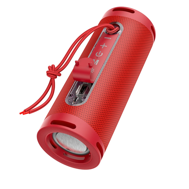 hoco HC9 Bluetooth 5.1 Dazzling Pulse Sports Bluetooth Speaker(Red) - Desktop Speaker by hoco | Online Shopping South Africa | PMC Jewellery | Buy Now Pay Later Mobicred