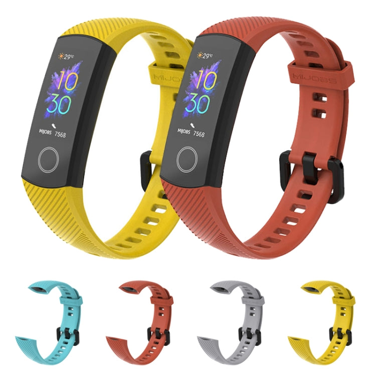 For Honor Band 4 / 5 MIJOBS Breathable Silicone Watch Band(Purple Red) - Smart Wear by MIJOBS | Online Shopping South Africa | PMC Jewellery