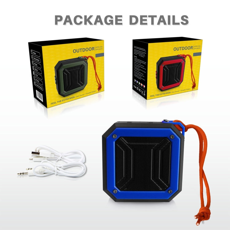 New Rixing NR-103 Mini TWS Bluetooth Speaker with Lanyard(Blue) - Desktop Speaker by NewRixing | Online Shopping South Africa | PMC Jewellery | Buy Now Pay Later Mobicred