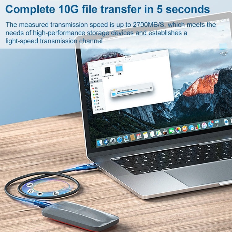 100W USB-C / Type-C 4.0 Male to USB-C / Type-C 4.0 Male Full-function Data Cable for Thunderbolt 3, Cable Length:1m - free shipping - PMC TechLife - Order now!