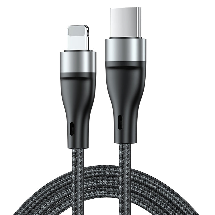 ADC-003 USB-C / Type-C to 8 Pin PD Fast Charging Weave Data Cable for iPhone, iPad, Length:1m(Grey) - Normal Style Cable by PMC TechLife | Online Shopping South Africa | PMC TechLife
