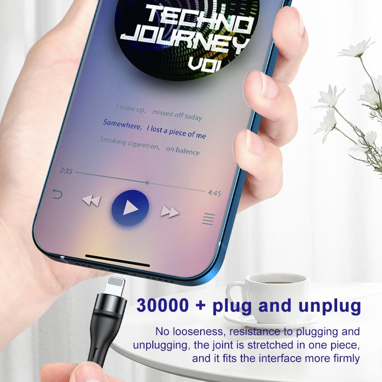 ADC-003 USB-C / Type-C to 8 Pin PD Fast Charging Weave Data Cable for iPhone, iPad, Length:1m(Grey) - Normal Style Cable by PMC TechLife | Online Shopping South Africa | PMC TechLife
