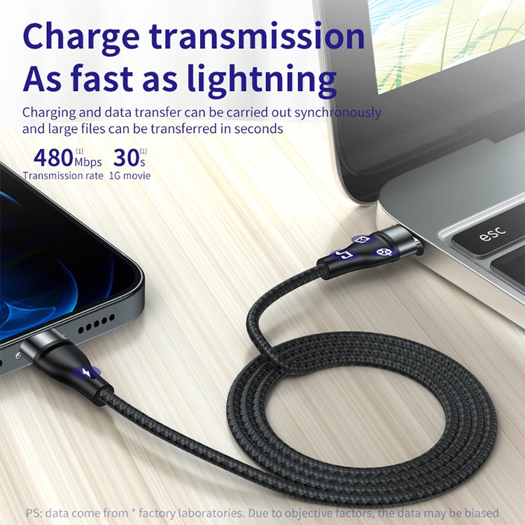 ADC-003 USB-C / Type-C to 8 Pin PD Fast Charging Weave Data Cable for iPhone, iPad, Length:1m(Grey) - Normal Style Cable by PMC TechLife | Online Shopping South Africa | PMC TechLife