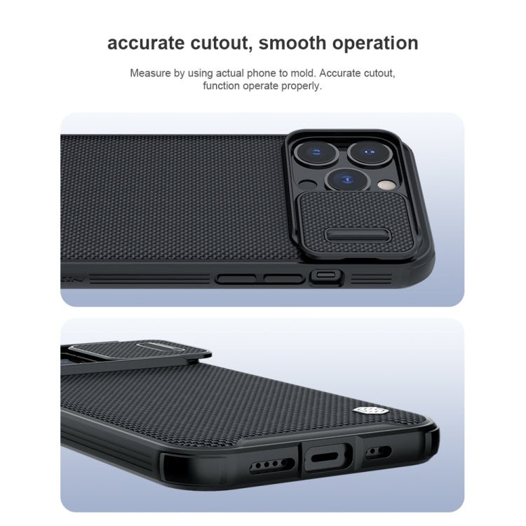 For iPhone 13 Pro NILLKIN Texture Pro PC + TPU Camshield Phone Protective Case (Black) - iPhone 13 Pro Cases by NILLKIN | Online Shopping South Africa | PMC Jewellery