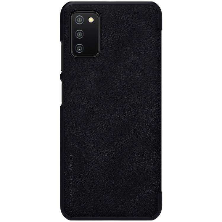 For Samsung Galaxy A03s / A037G NILLKIN QIN Series Crazy Horse Texture Horizontal Flip Phone Leather Case with Card Slot(Black) - Galaxy Phone Cases by NILLKIN | Online Shopping South Africa | PMC Jewellery