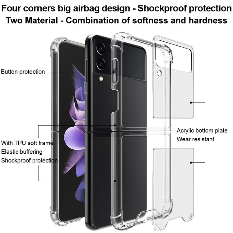 For Samsung Galaxy Z Flip3 5G IMAK UX-9 Series Transparent Shockproof Acrylic + TPU Phone Protective Case - Galaxy Phone Cases by GKK | Online Shopping South Africa | PMC Jewellery | Buy Now Pay Later Mobicred