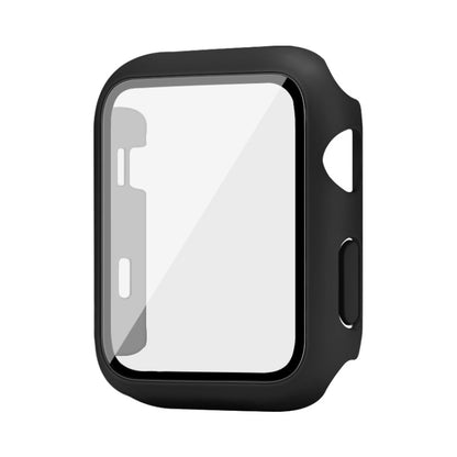 IMAK Shockproof PC Protective Case with Tempered Glass Film For Apple Watch Series 3 & 2 & 1 38mm(Black) - Watch Cases by imak | Online Shopping South Africa | PMC Jewellery | Buy Now Pay Later Mobicred